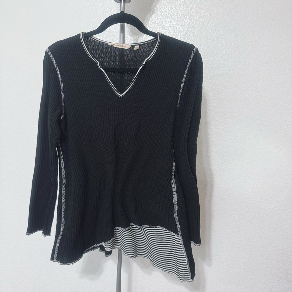 Soft Surroundings Layered Hem Thermal Top
